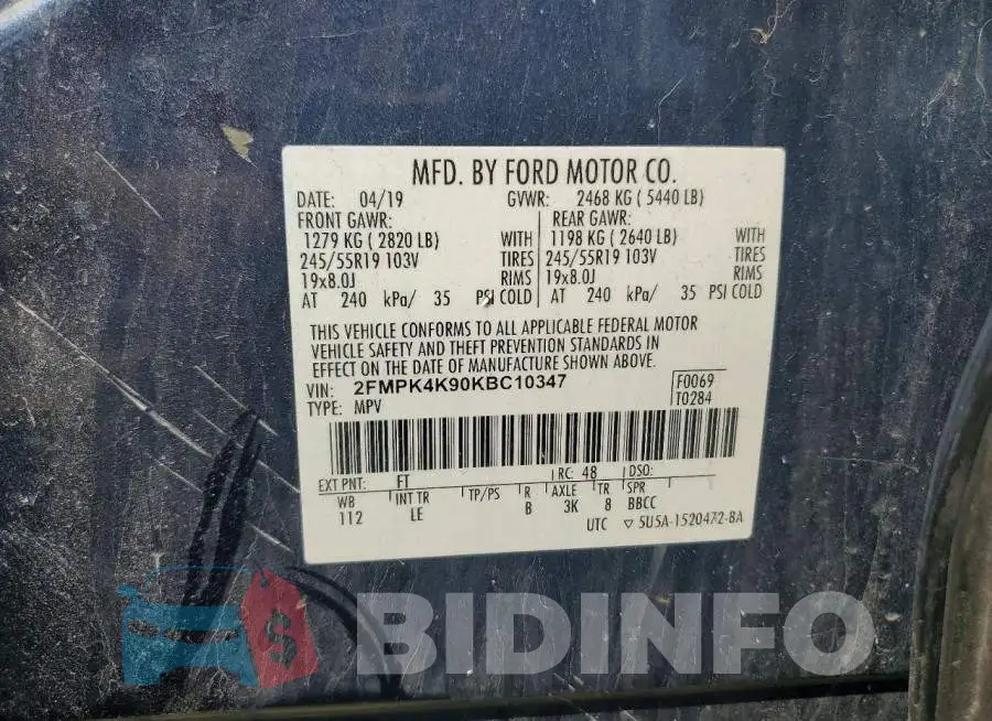 2FMPK4K90KBC10347 Photo# 14