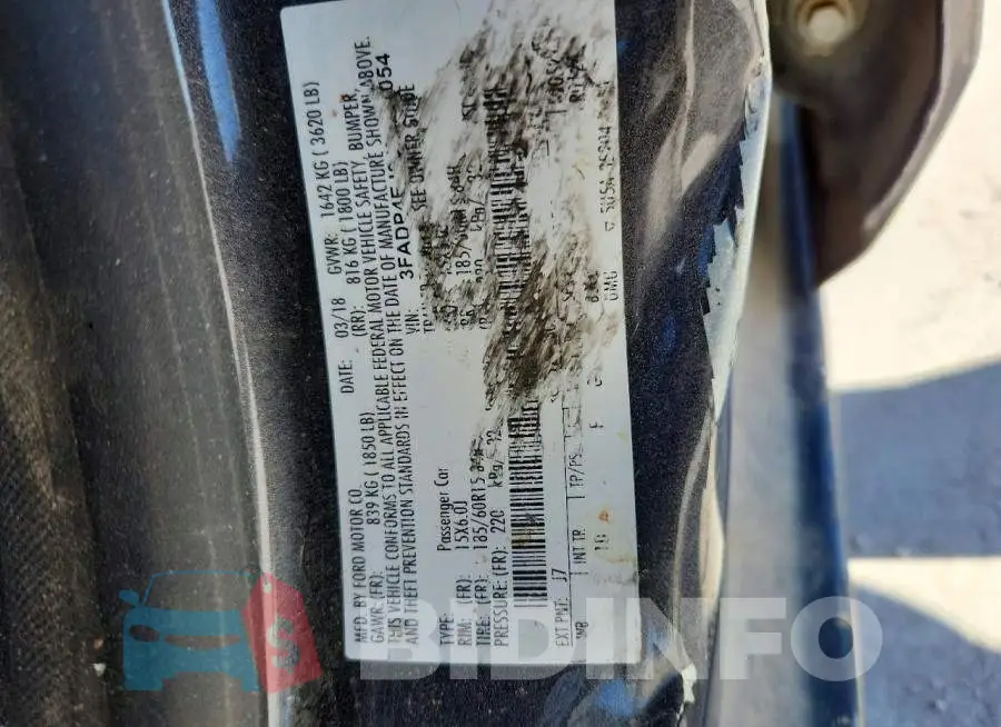 3FADP4EJ0JM117054 Photo# 13