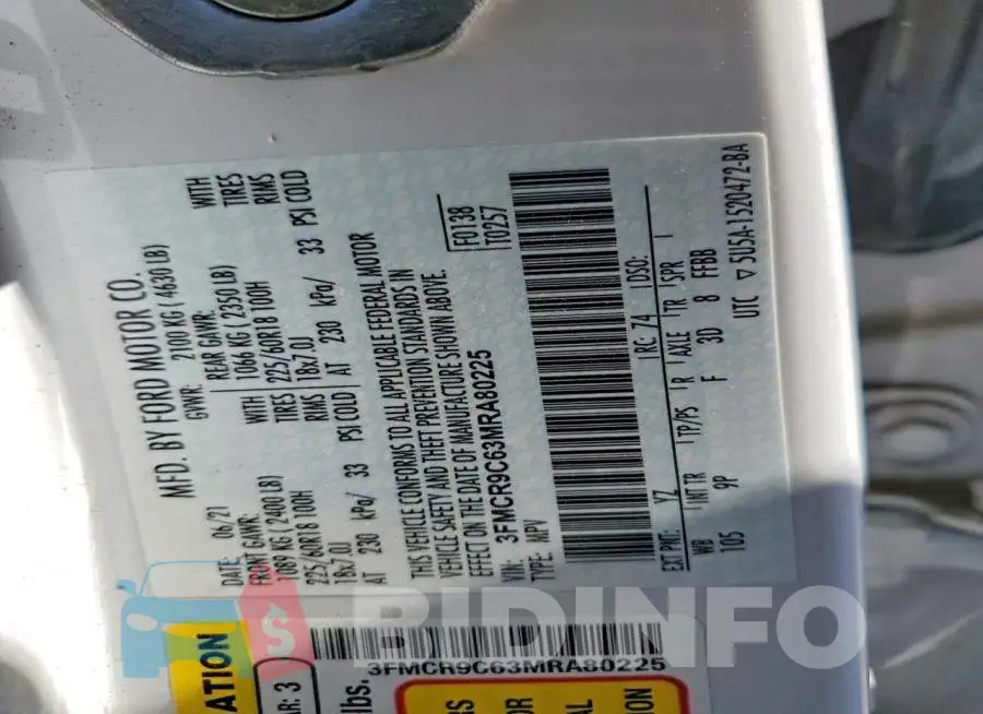 3FMCR9C63MRA80225 Photo# 13