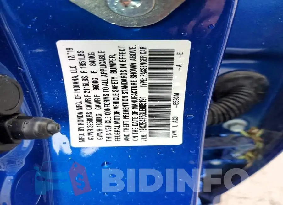 19XZE4F53LE005191 Photo# 12