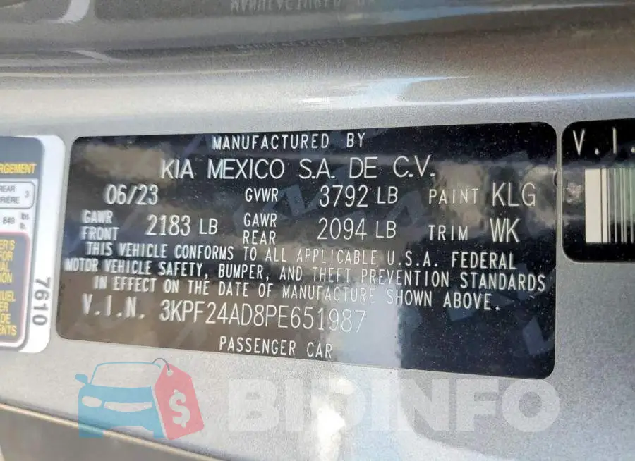 3KPF24AD8PE651987 Photo# 13