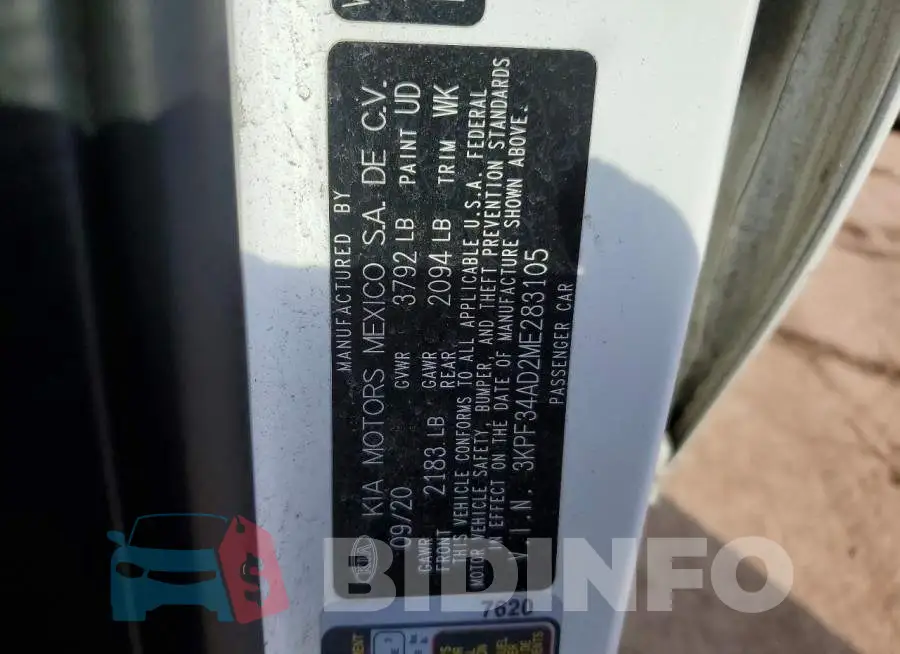 3KPF34AD2ME283105 Photo# 12