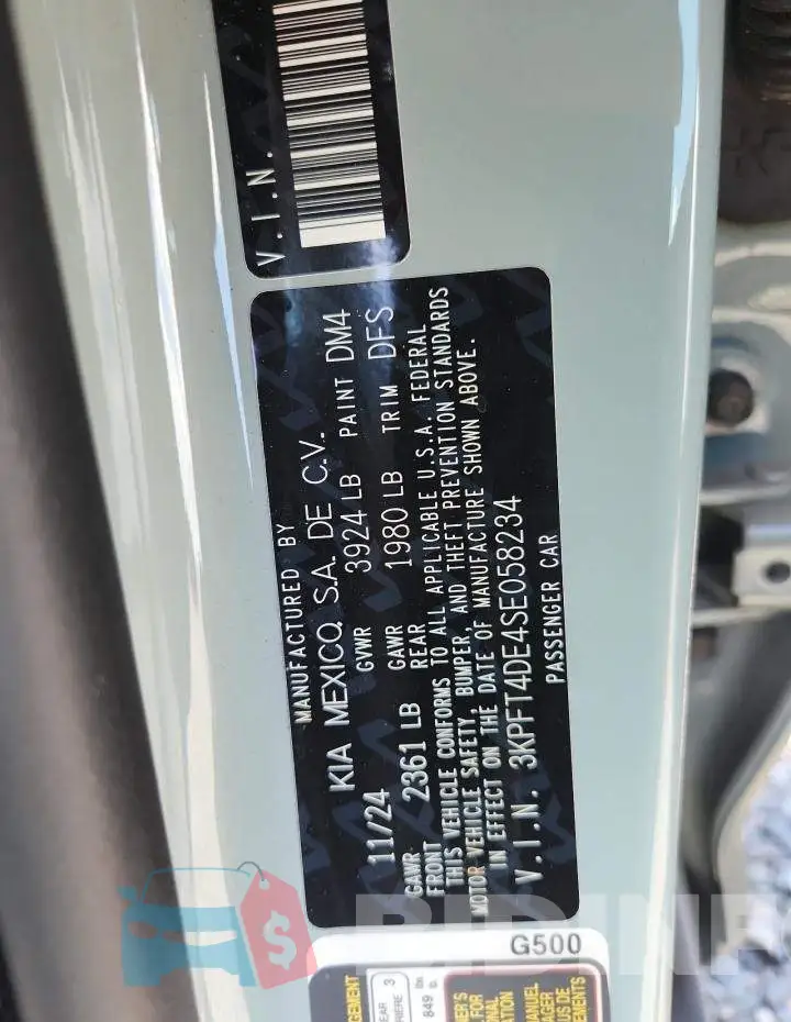 3KPFT4DE4SE058234 Photo# 13