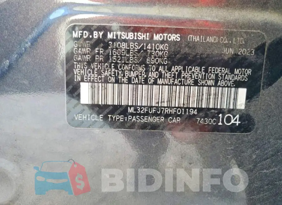 ML32FUFJ7RHF01194 Photo# 12