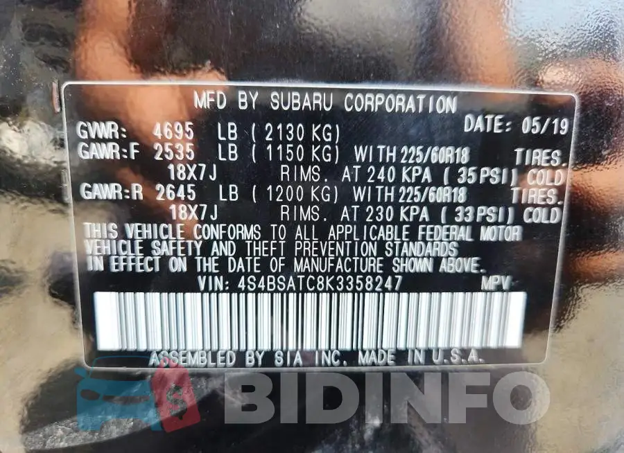 4S4BSATC8K3358247 Photo# 12