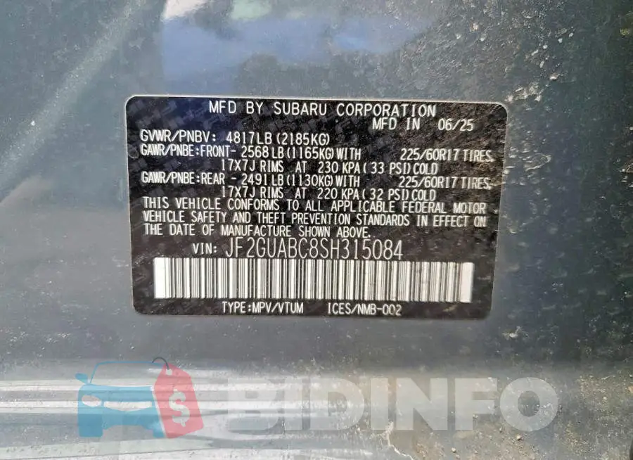 JF2GUABC8SH315084 Photo# 12