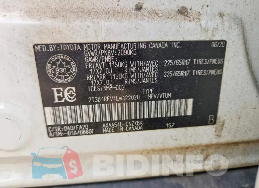 2T3B1RFV4LW122020 Photo# 13