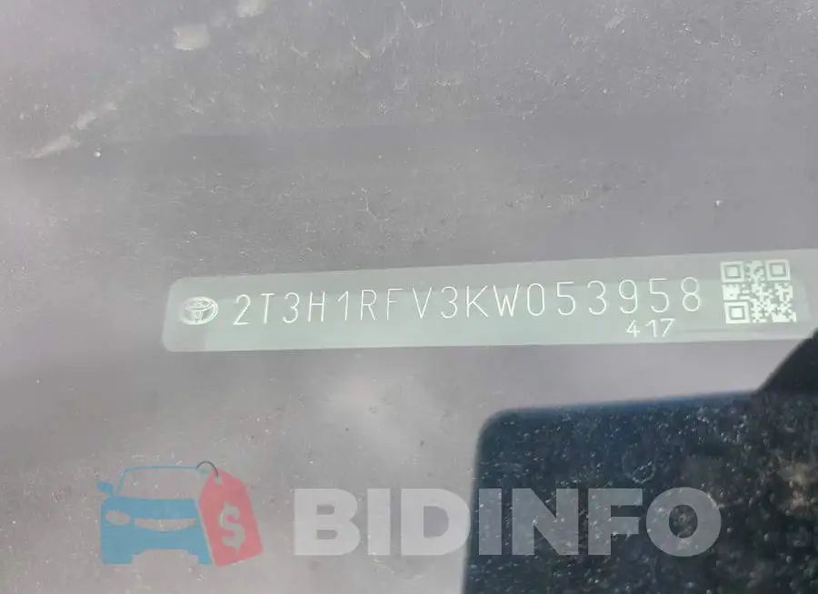 2T3H1RFV3KW053958 Photo# 12