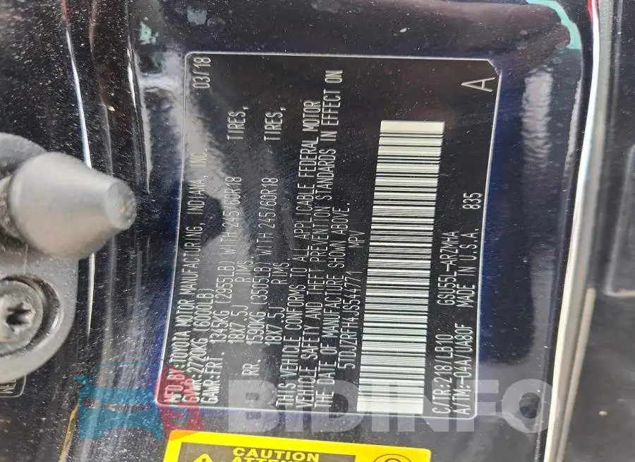 5TDJZRFH4JS544771 Photo# 13