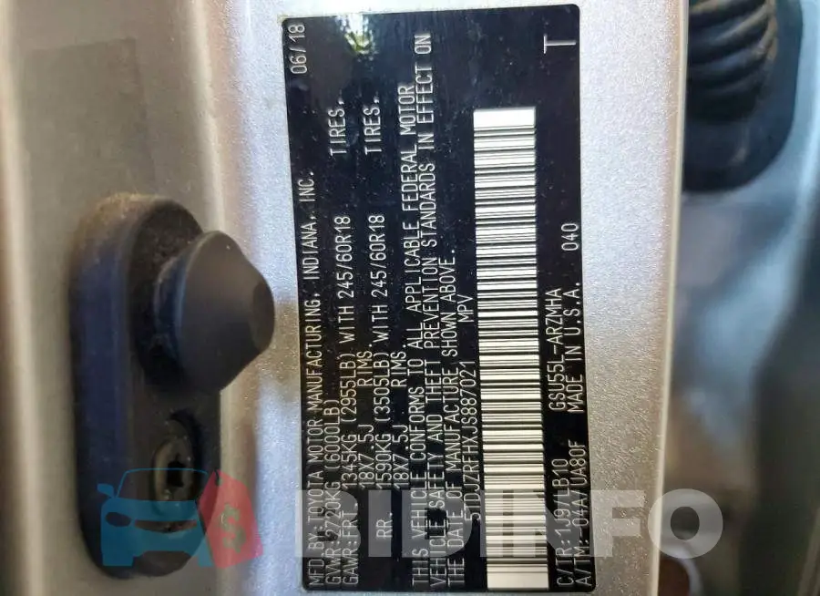 5TDJZRFHXJS887021 Photo# 12