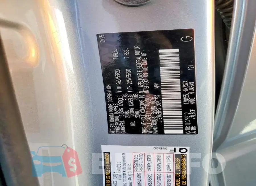 JTEVA5BR2T5090752 Photo# 13