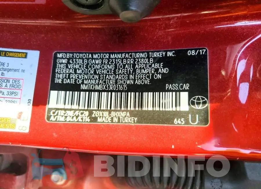 NMTKHMBX3JR031615 Photo# 12