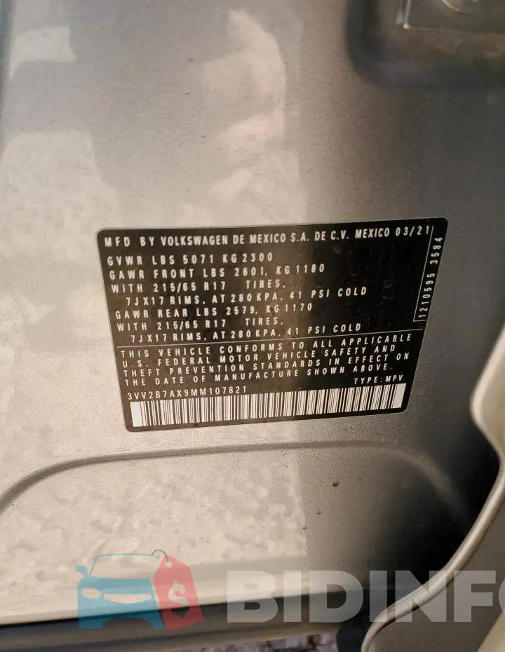 3VV2B7AX9MM107821 Photo# 12