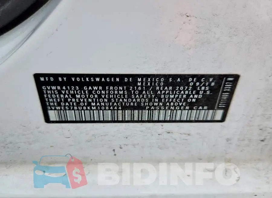 3VWE57BU8KM108444 Photo# 12