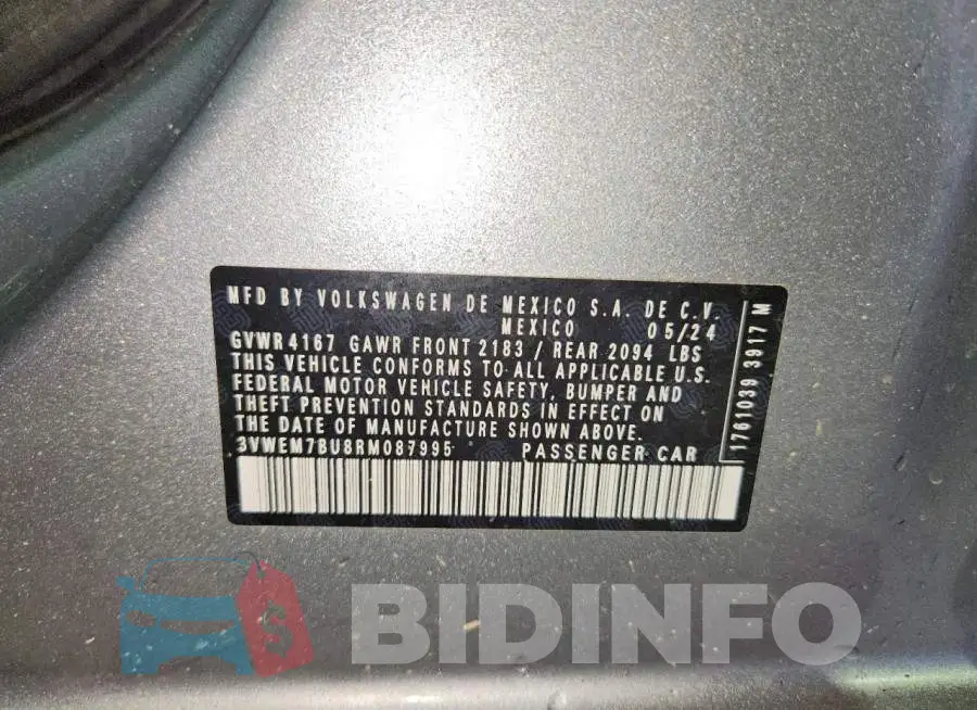 3VWEM7BU8RM087995 Photo# 12