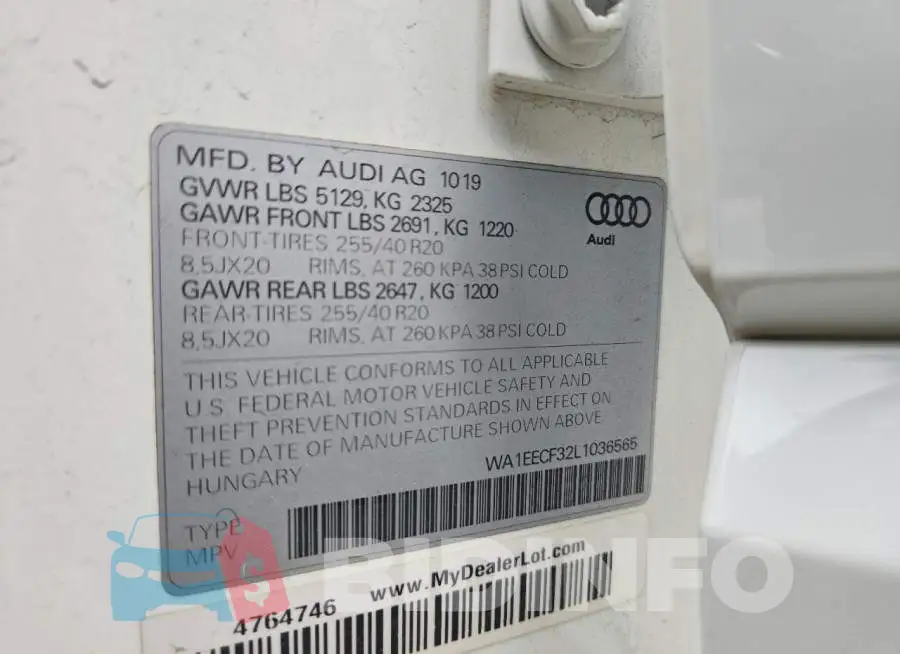 WA1EECF32L1036565 Photo# 12