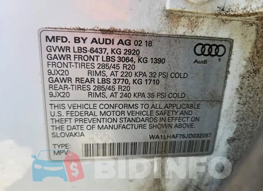 WA1LHAF75JD032057 Photo# 13