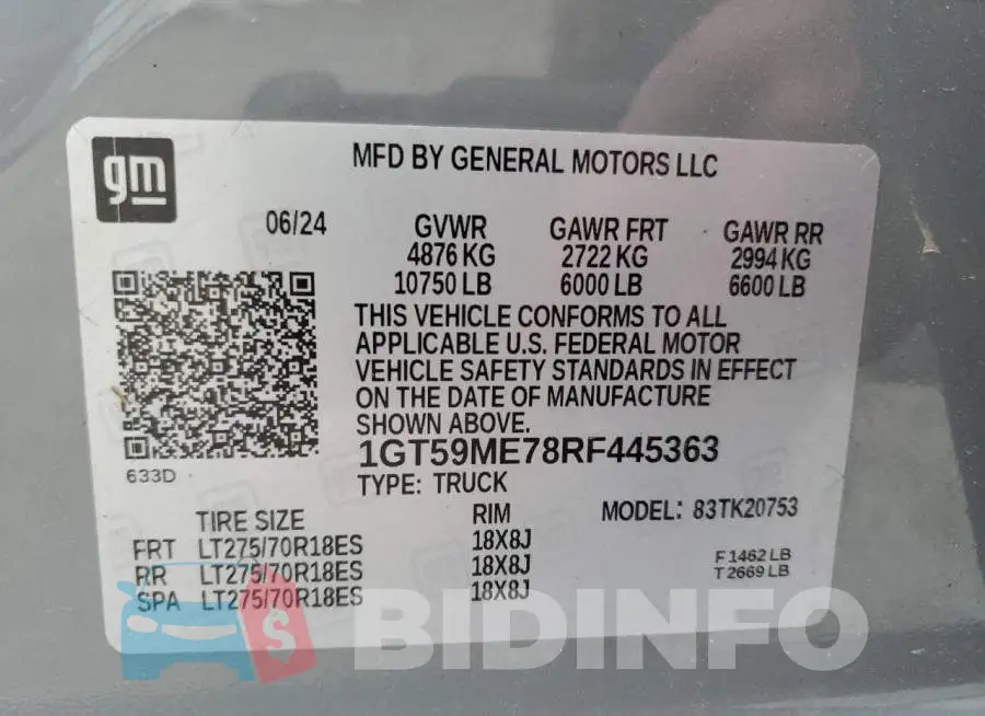 1GT59ME78RF445363 Photo# 13