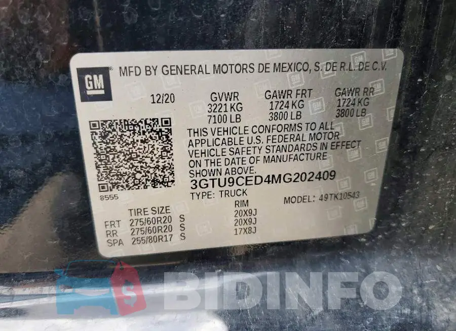 3GTU9CED4MG202409 Photo# 13