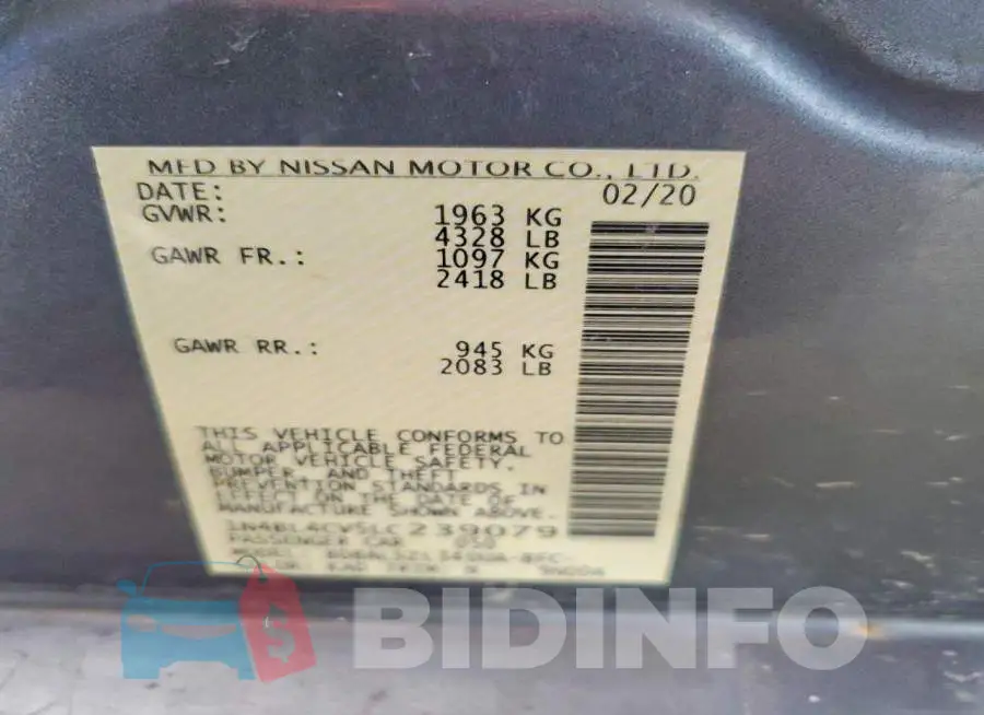 1N4BL4CV5LC239079 Photo# 12