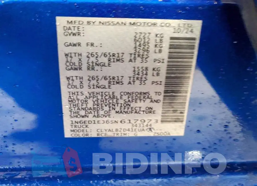 1N6ED1EJ6SN617973 Photo# 12