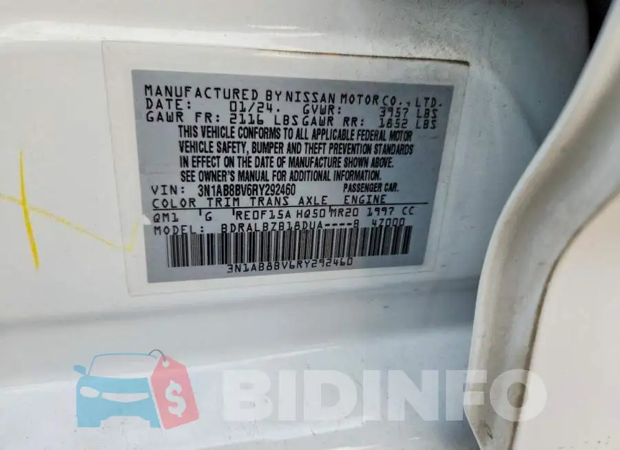 3N1AB8BV6RY292460 Photo# 12