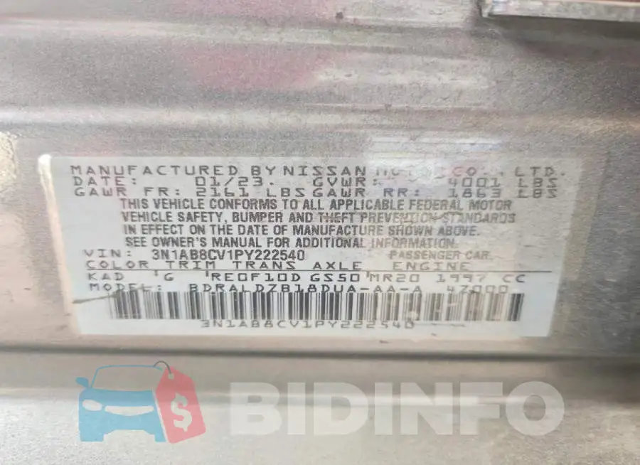 3N1AB8CV1PY222540 Photo# 12