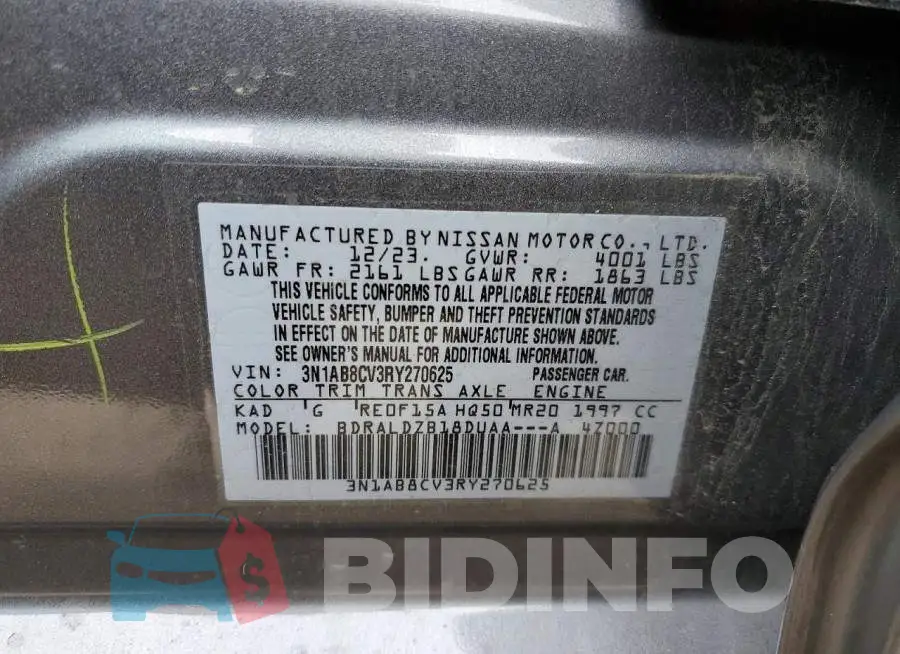3N1AB8CV3RY270625 Photo# 12
