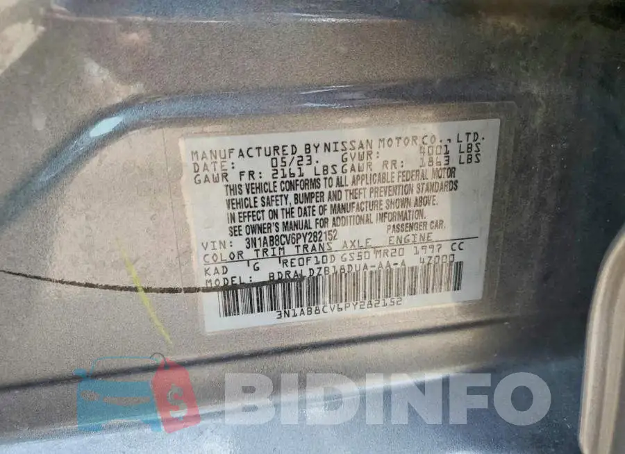 3N1AB8CV6PY282152 Photo# 12