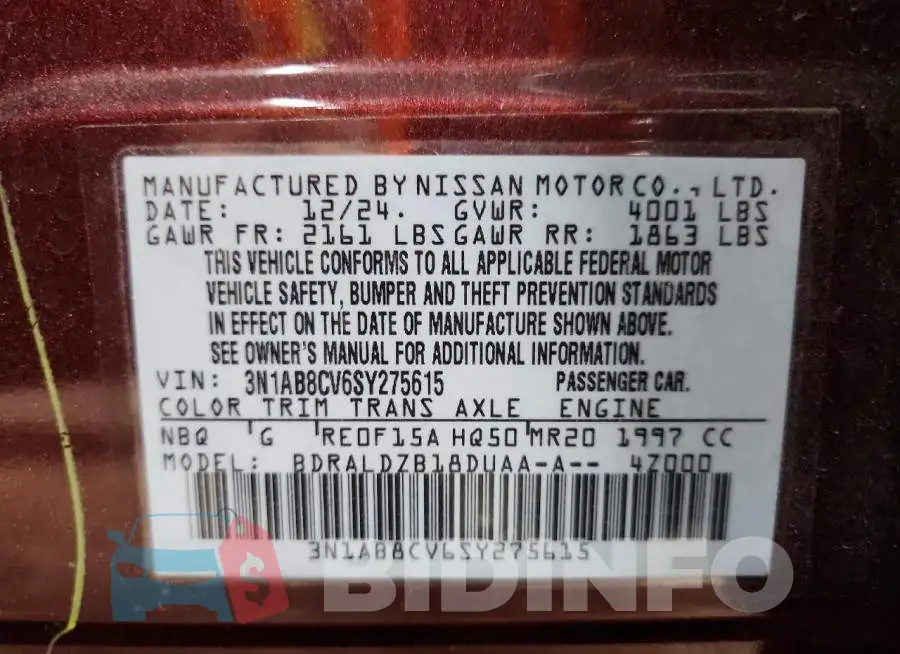 3N1AB8CV6SY275615 Photo# 12