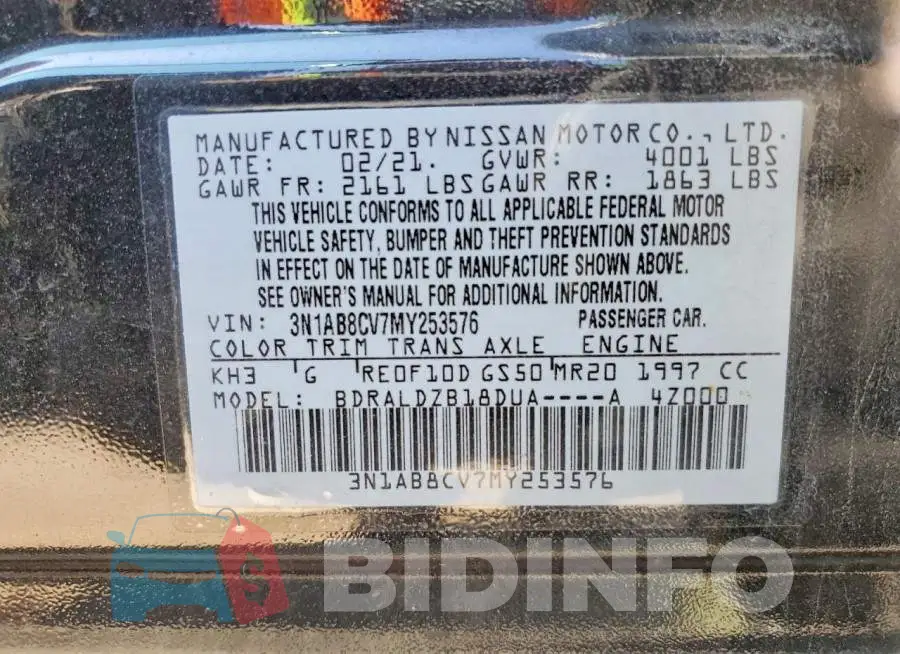 3N1AB8CV7MY253576 Photo# 12