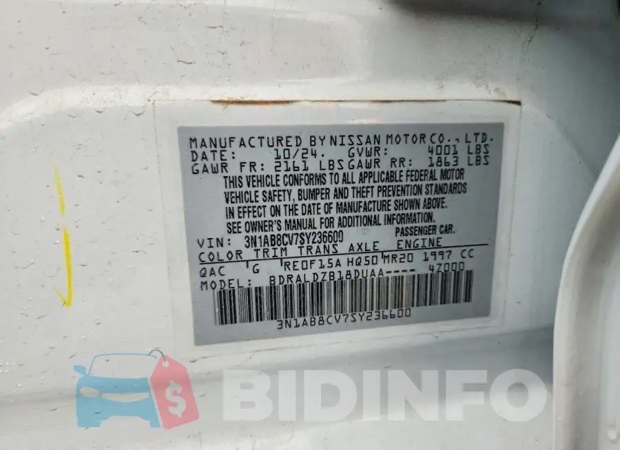 3N1AB8CV7SY236600 Photo# 13