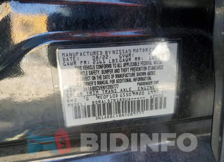3N1AB8CV8NY289777 Photo# 12