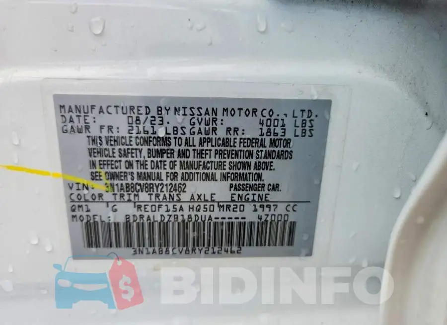 3N1AB8CV8RY212462 Photo# 12