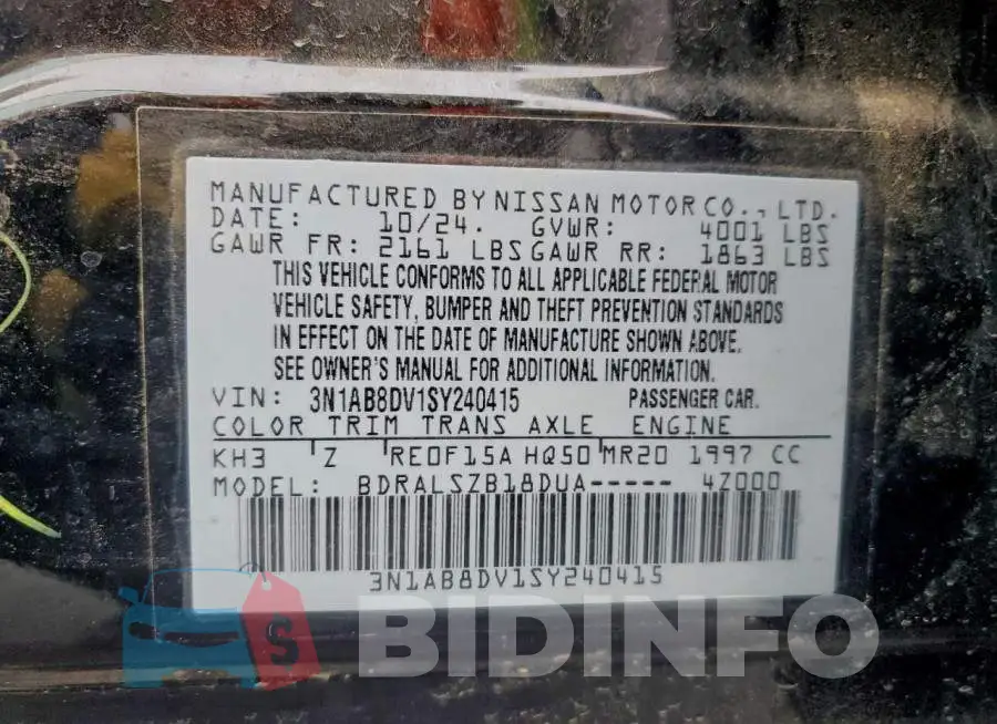 3N1AB8DV1SY240415 Photo# 12