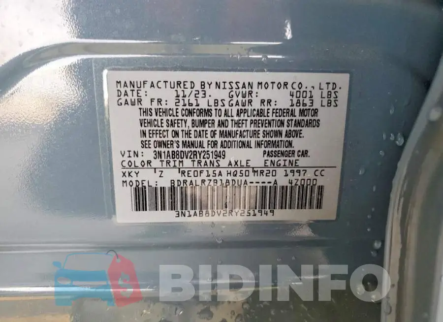 3N1AB8DV2RY251949 Photo# 12