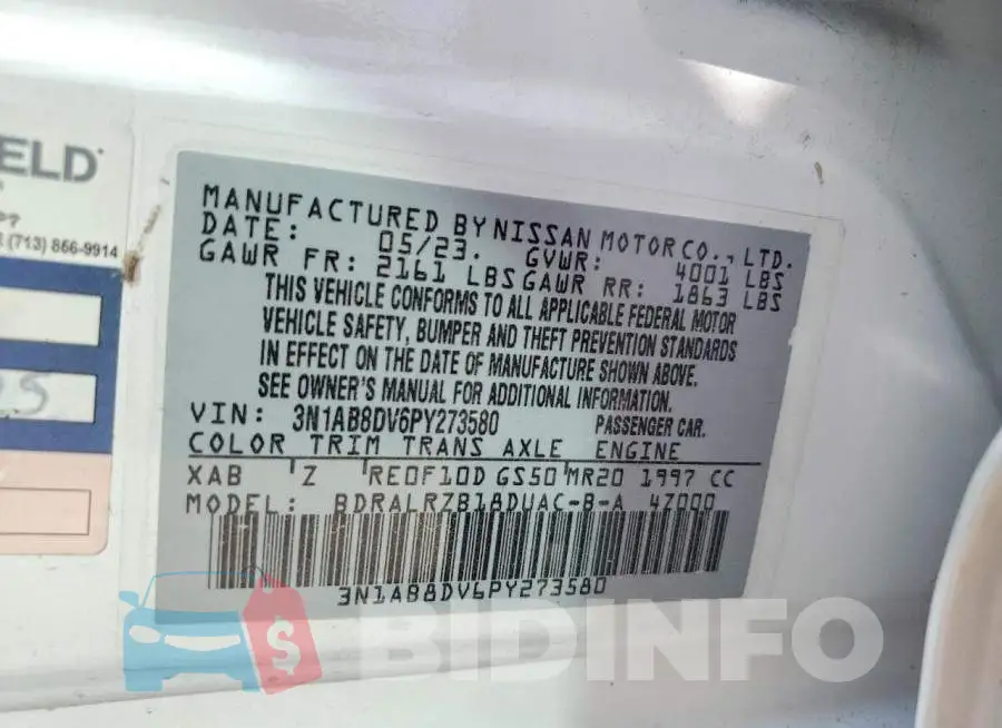 3N1AB8DV6PY273580 Photo# 13