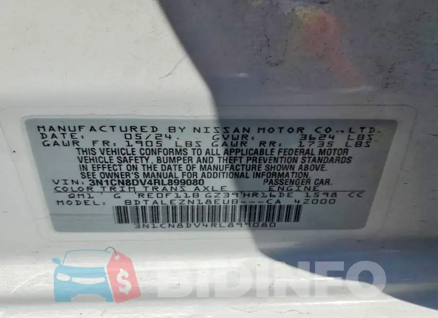 3N1CN8DV4RL899080 Photo# 12