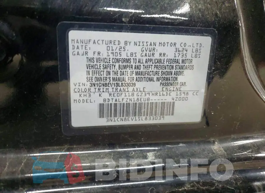 3N1CN8EV1SL833039 Photo# 13