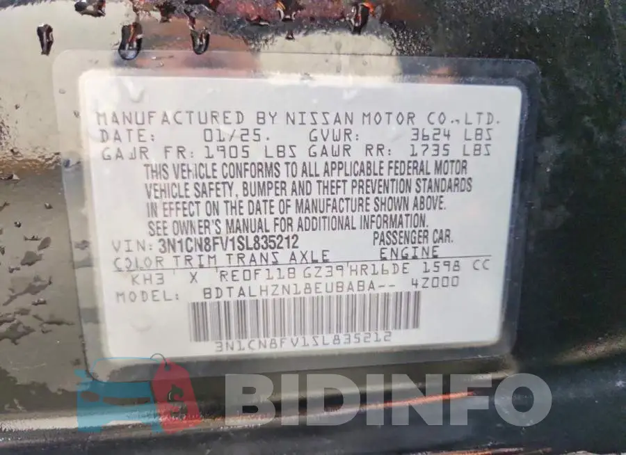 3N1CN8FV1SL835212 Photo# 12