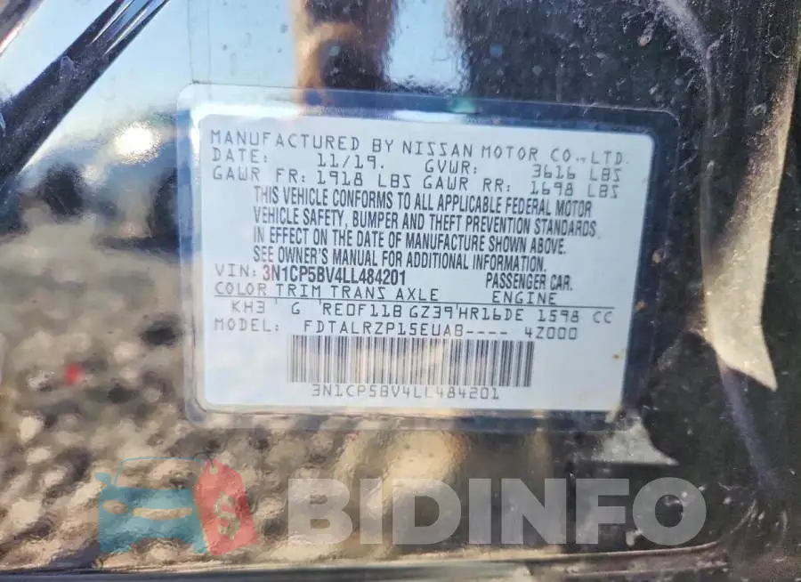 3N1CP5BV4LL484201 Photo# 13