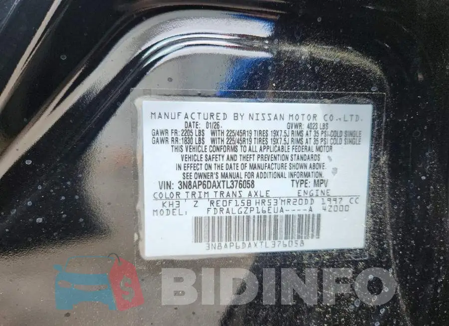 3N8AP6DAXTL376058 Photo# 14