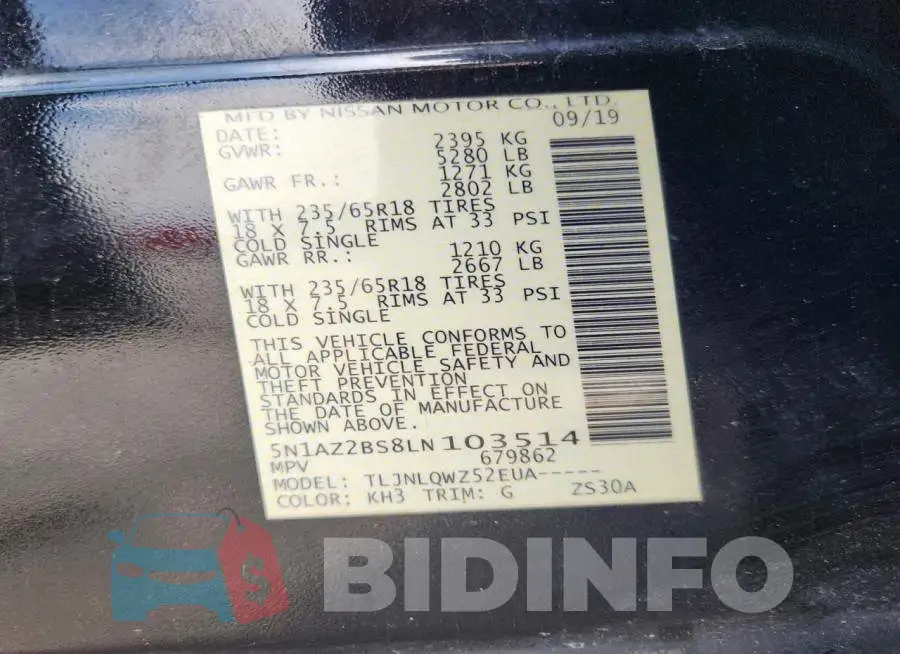 5N1AZ2BS8LN103514 Photo# 13