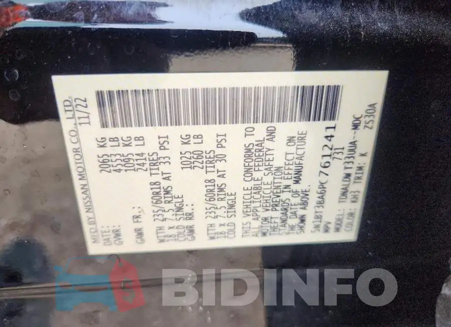5N1BT3BA6PC761241 Photo# 13