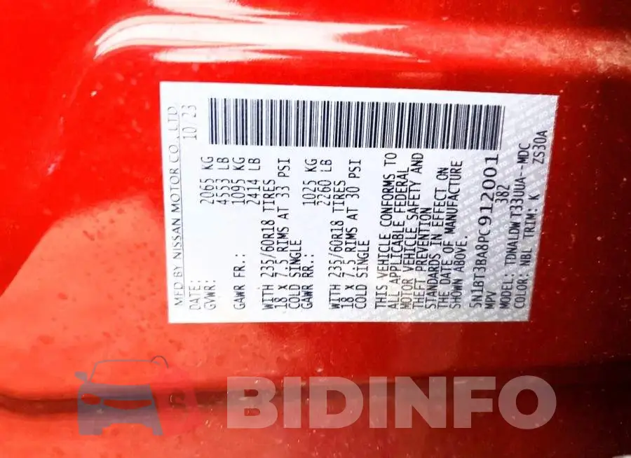 5N1BT3BA8PC912001 Photo# 13