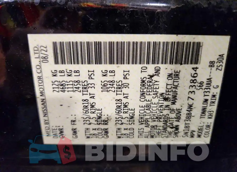 5N1BT3BB4NC733864 Photo# 13