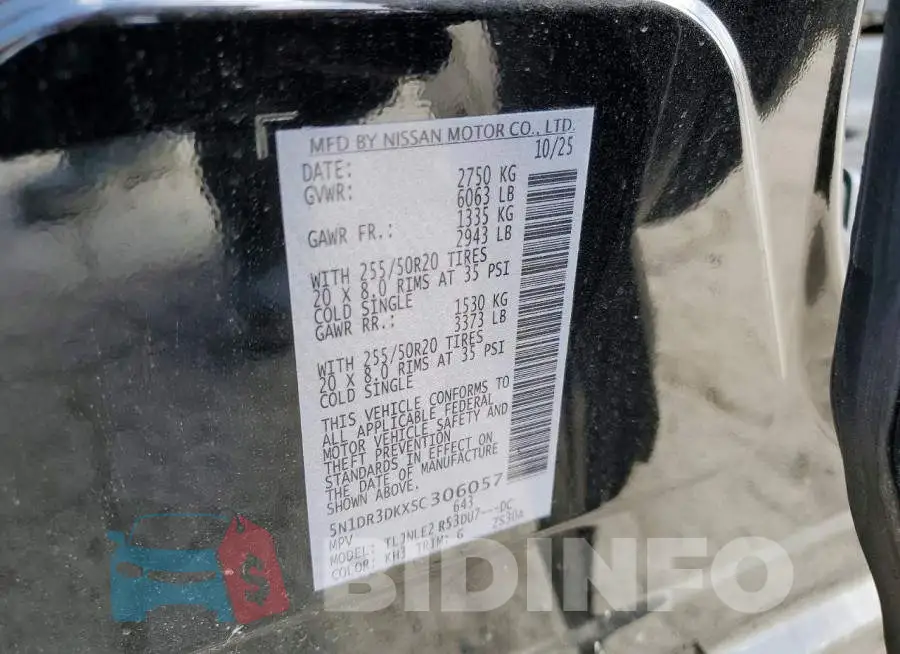 5N1DR3DKXSC306057 Photo# 13