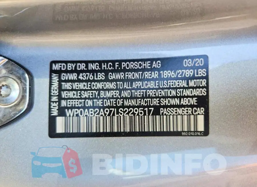WP0AB2A97LS229517 Photo# 12