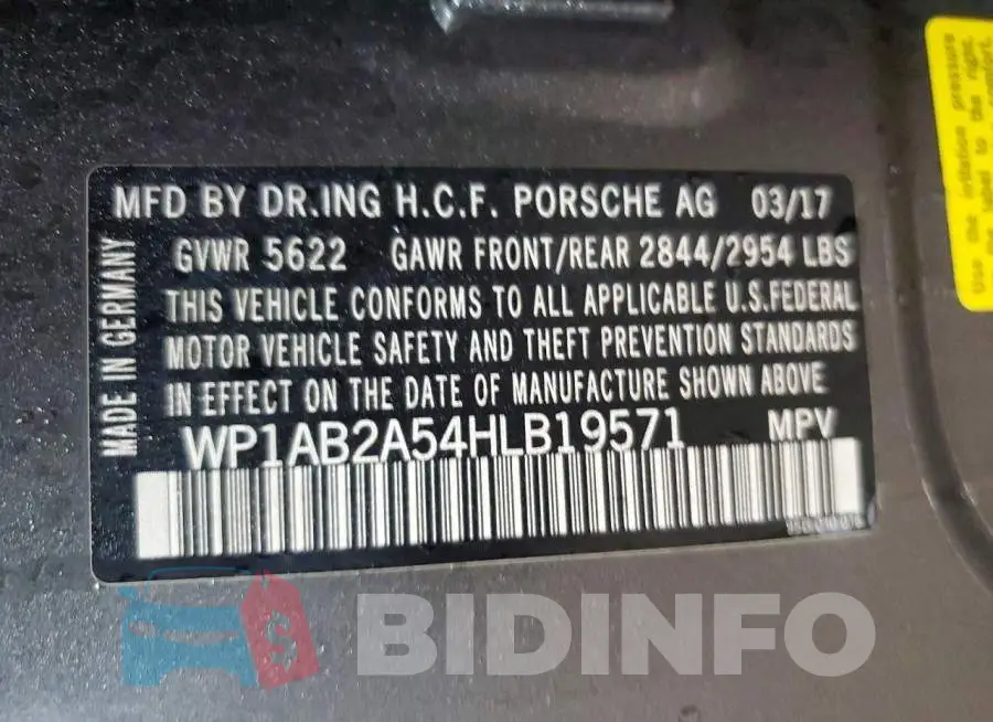 WP1AB2A54HLB19571 Photo# 12