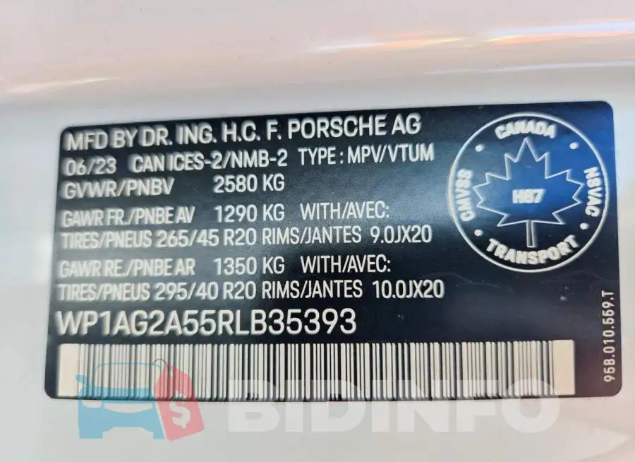 WP1AG2A55RLB35393 Photo# 14